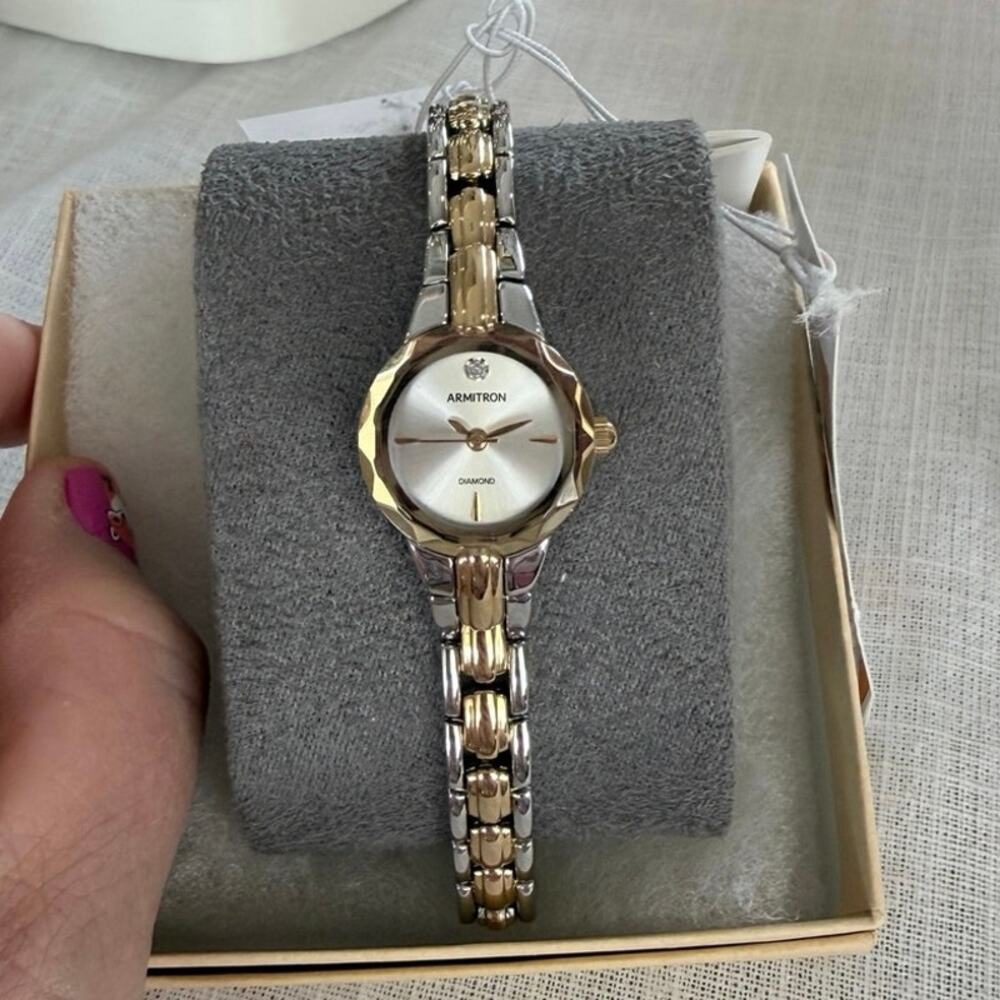 Armitron Women’s Two-Tone Diamond Watch New with Box & Booklet